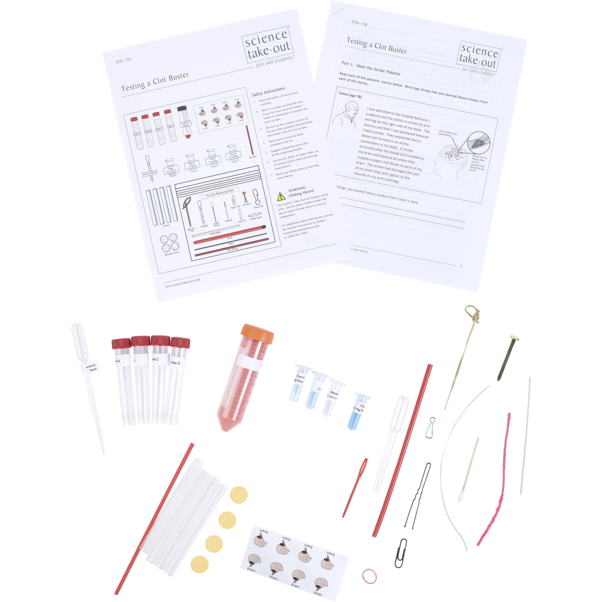 Testing a Clot Buster Science TakeOut HandsOn Learning Kit